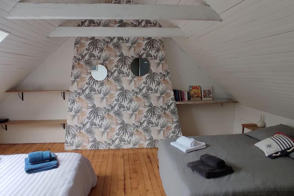 Maison De Pecheur Bord De Mer Bois Et Pierre 6-8 Pers Plobannalec Exteriör bild