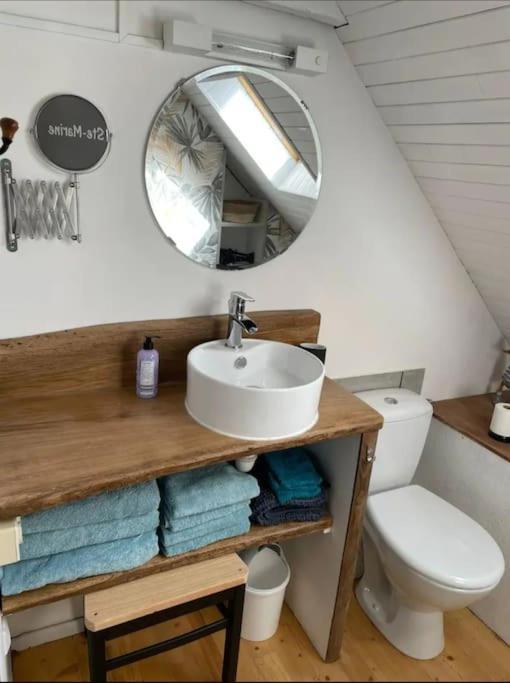 Maison De Pecheur Bord De Mer Bois Et Pierre 6-8 Pers Plobannalec Exteriör bild